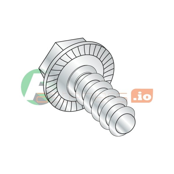 Newport Fasteners Thread Cutting Screw, #6 x 1/4 in, Zinc Plated Steel Hex Head Hex Drive, 10000 PK 540875 - main